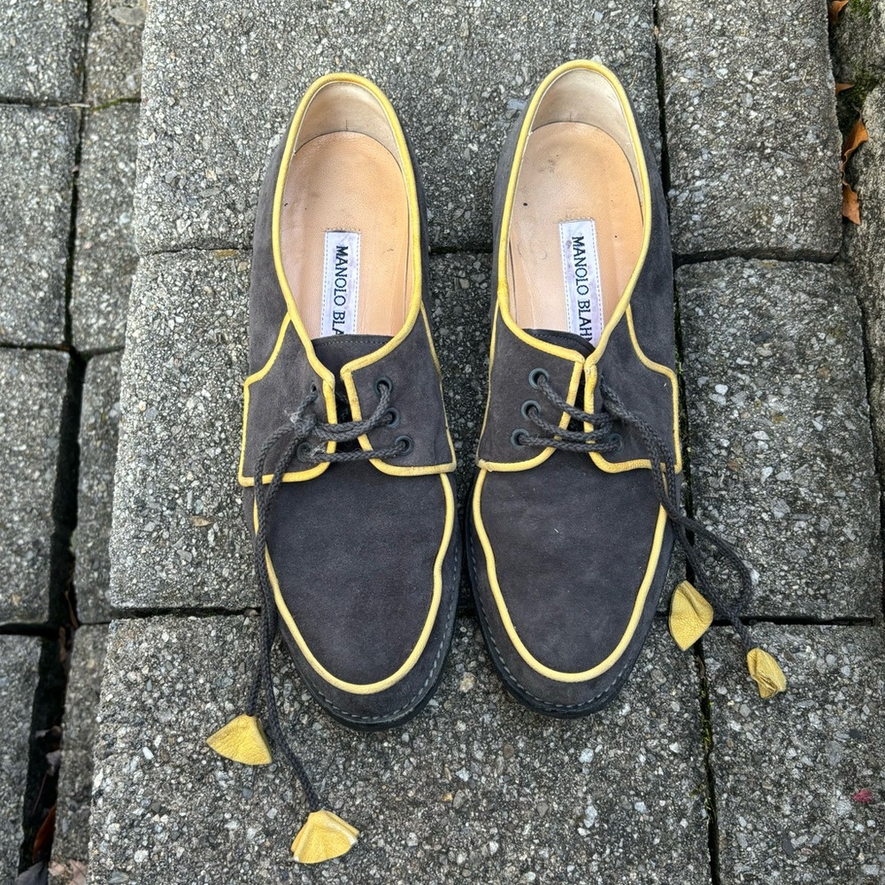 Manolo Blahnik Size 37 Hush Puppy Style Shoes